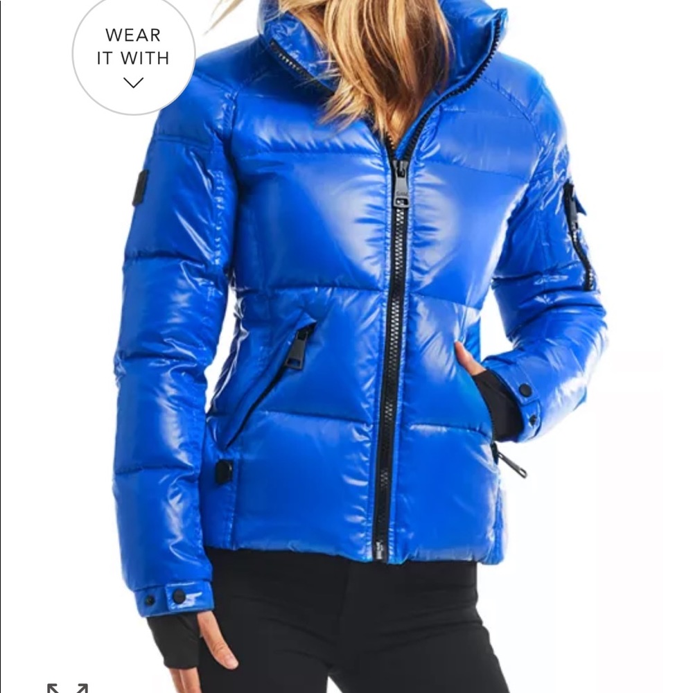 SAM. Freestyle down blue puffer coat